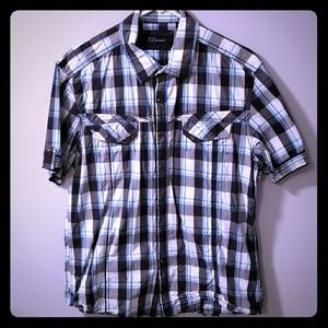 Mens button up short sleeve shirt